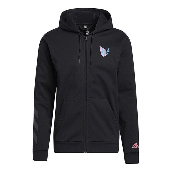 

Куртка adidas Solid Color Sports Running Training Hooded Jacket Black, черный