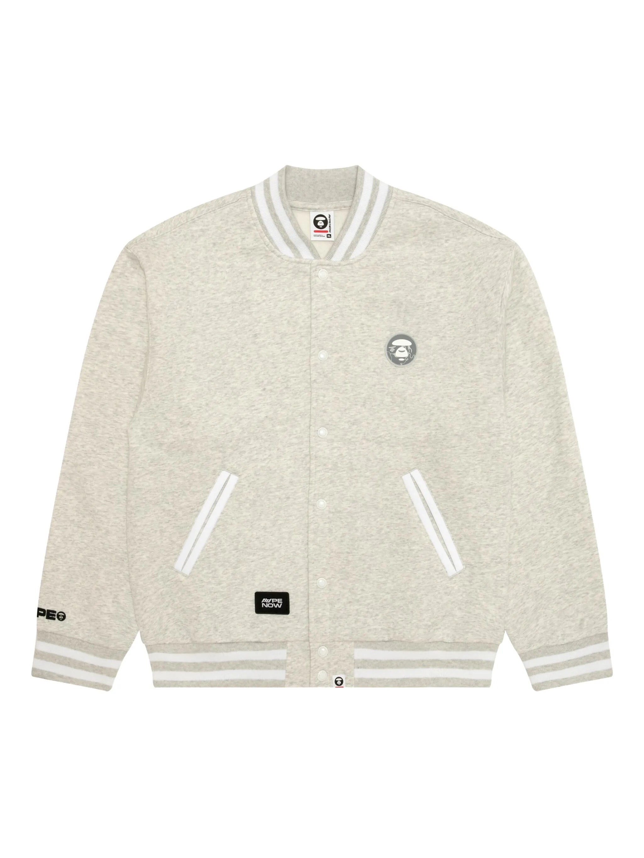 

Бомбер с нашивкой-логотипом Aape By A Bathing Ape, серый