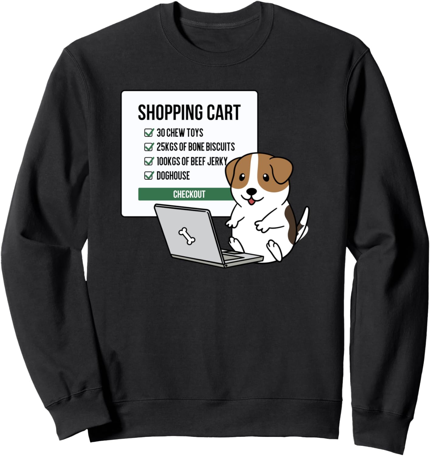

Толстовка с изображением тележки для покупок в виде собаки породы джек-рассел-терьер Funny Jack Russell Gifts, черный