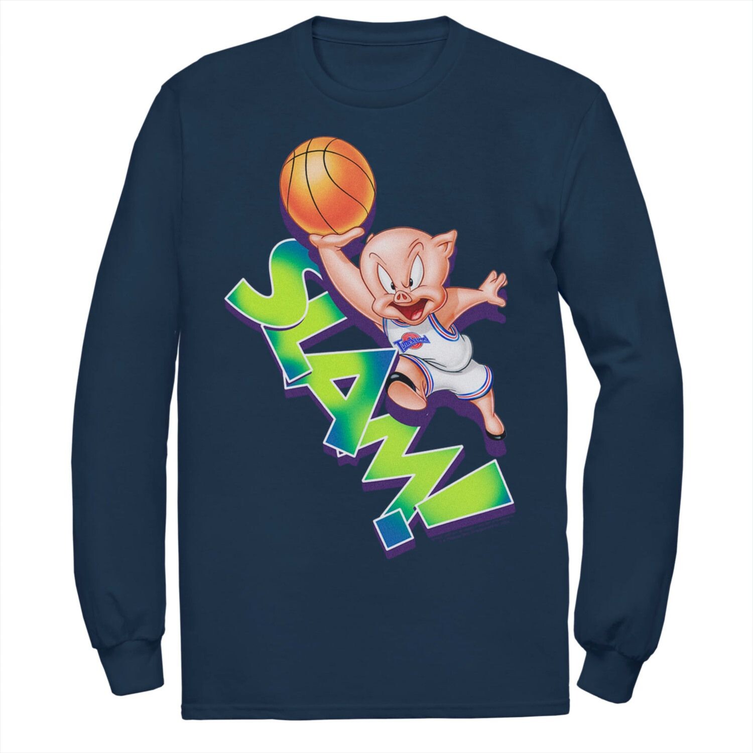 

Мужская футболка Looney Tunes Space Jam Porky The Pig Slam Licensed Character