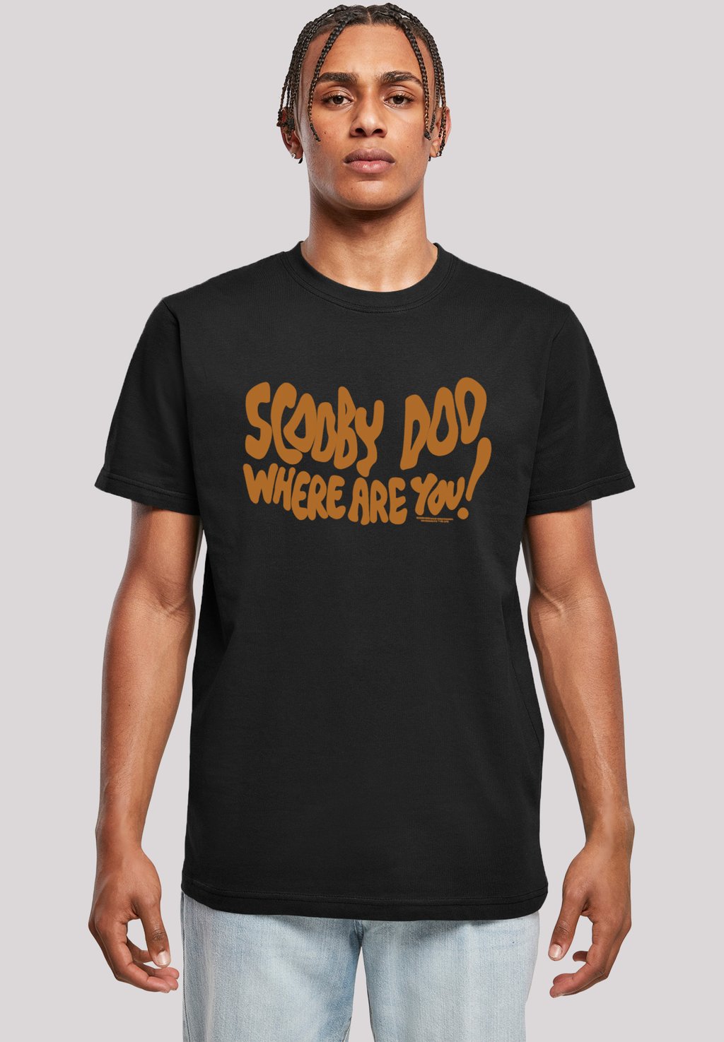 

Футболка с принтом SCOOBY DOO WHERE ARE YOU SPOOKY F4NT4STIC, черный