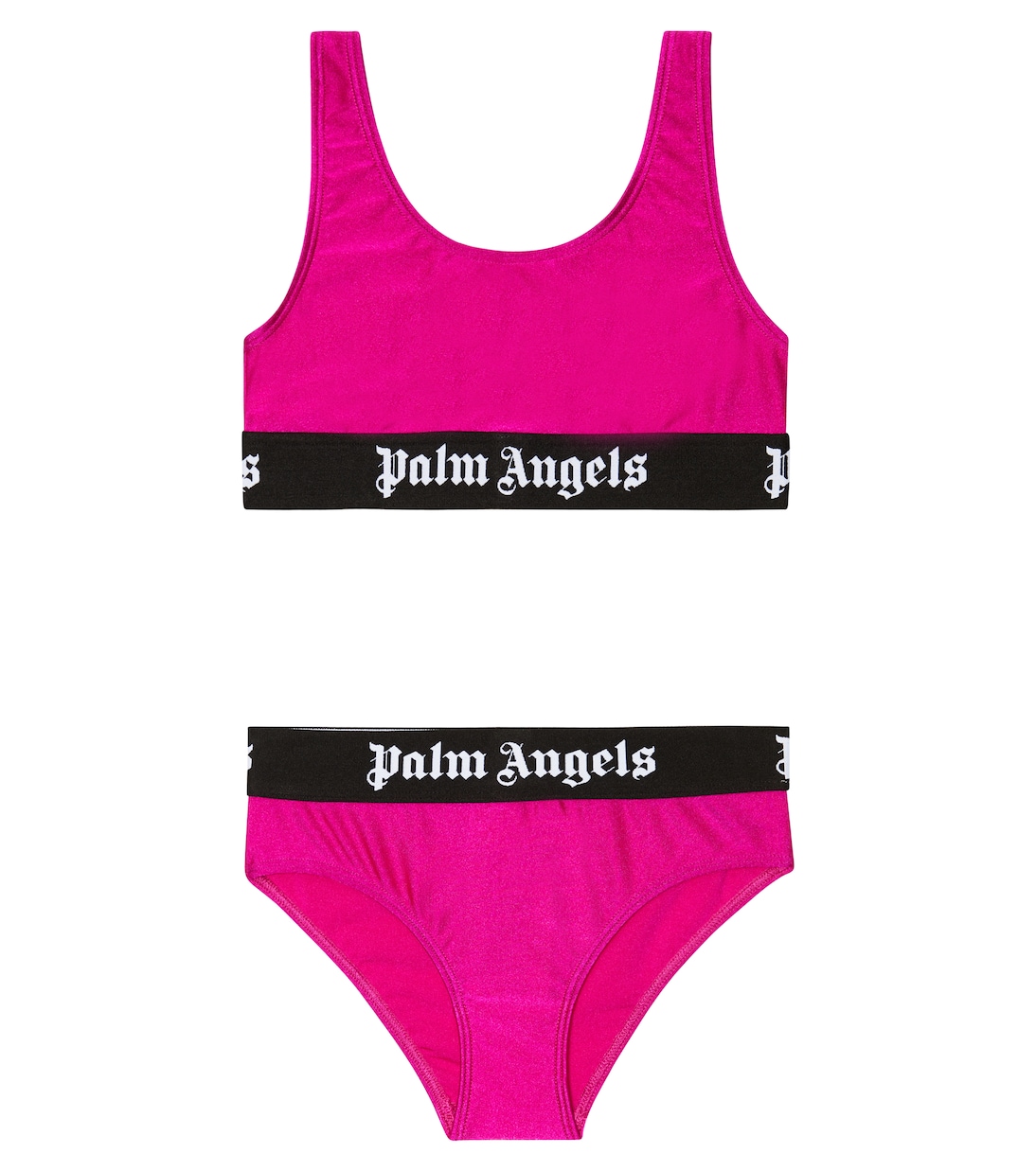 

Металлический логотип бикини Palm Angels Kids, Fuchsia Black