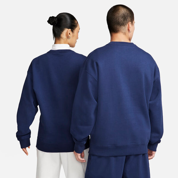 Толстовка solo swoosh fleece crewneck sweatshirt 'blue' Nike, синий — фото 2