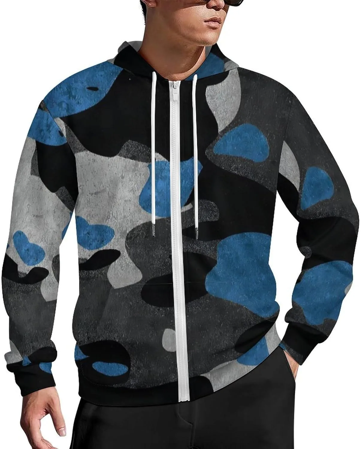 

Куртка-худи с камуфляжным принтом и молнией Snbidmk