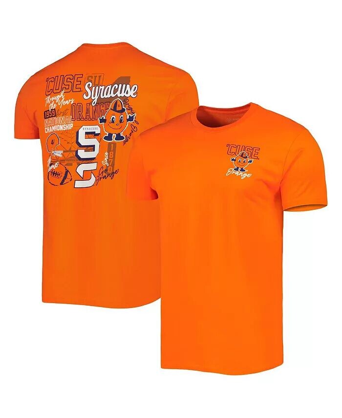 

Мужская оранжевая футболка Syracuse Orange Vintage-like Through the Years Two-Hit Image One