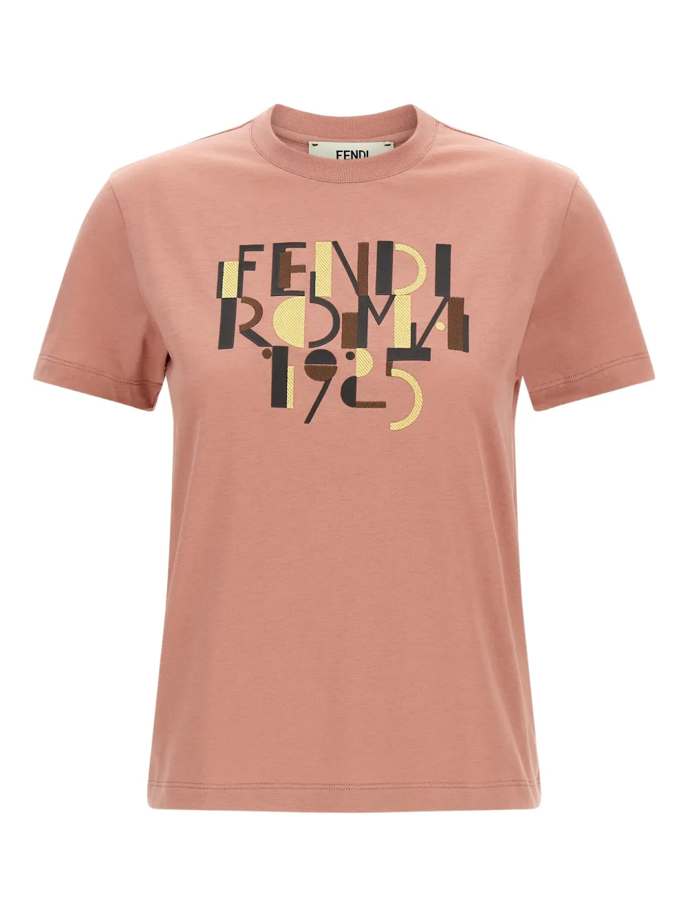 

Вышитая футболка FENDI, розовый