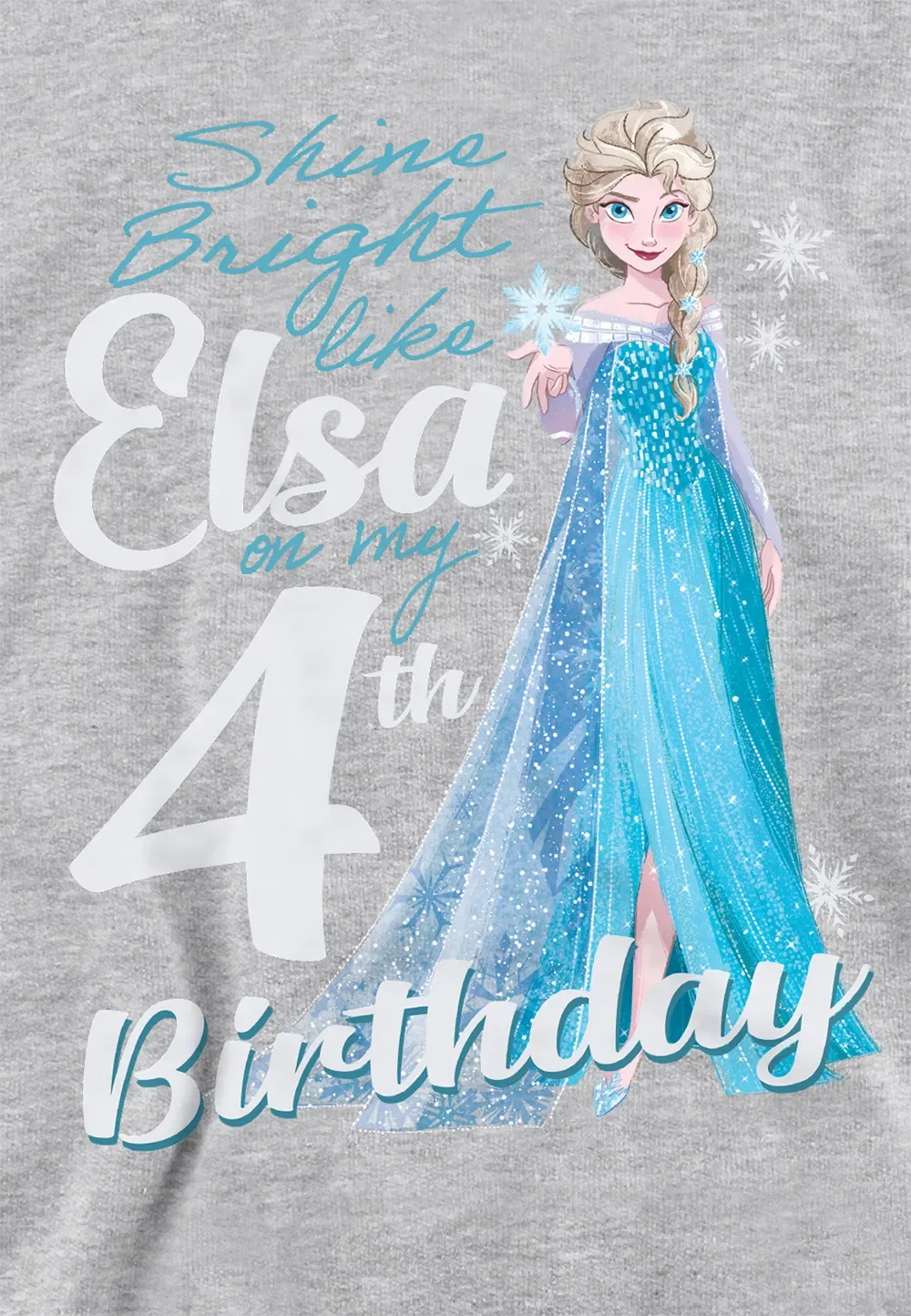 Детский худи Disney Frozen Bright Like Elsa, серый — фото 2