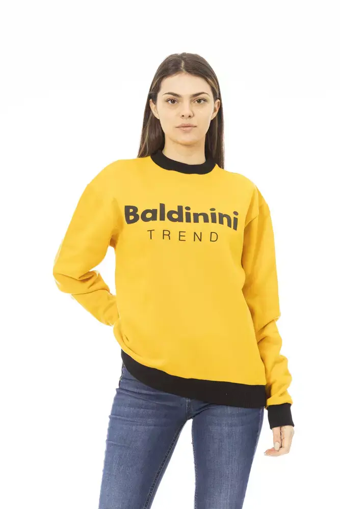 

Желтый хлопковый женский свитер Baldinini Trend