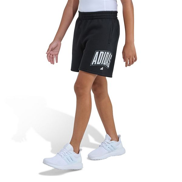 Шорты для мальчиков 8-20 лет с эластичным поясом collegiate fleece Adidas, Black Adi — фото 3