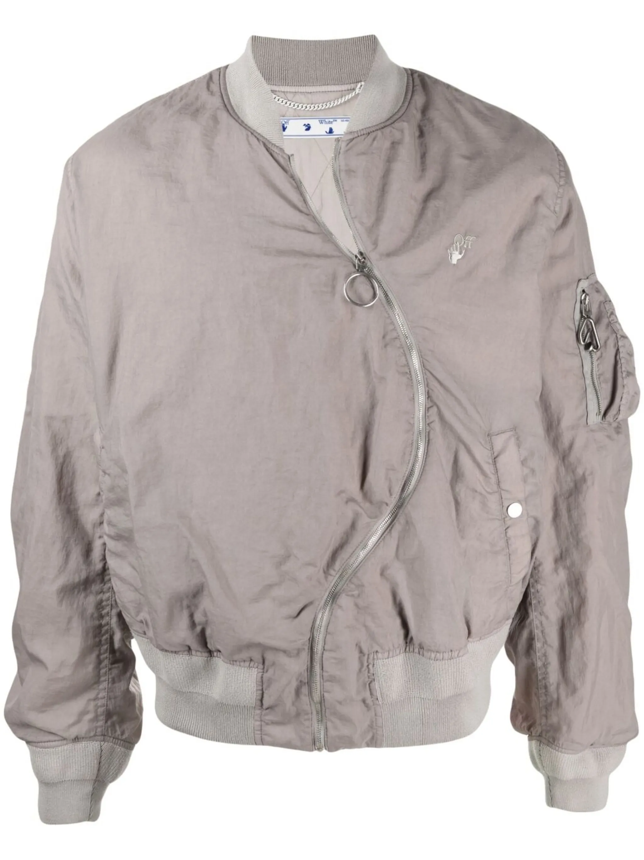 

Бомбер Twist Off-White, серый