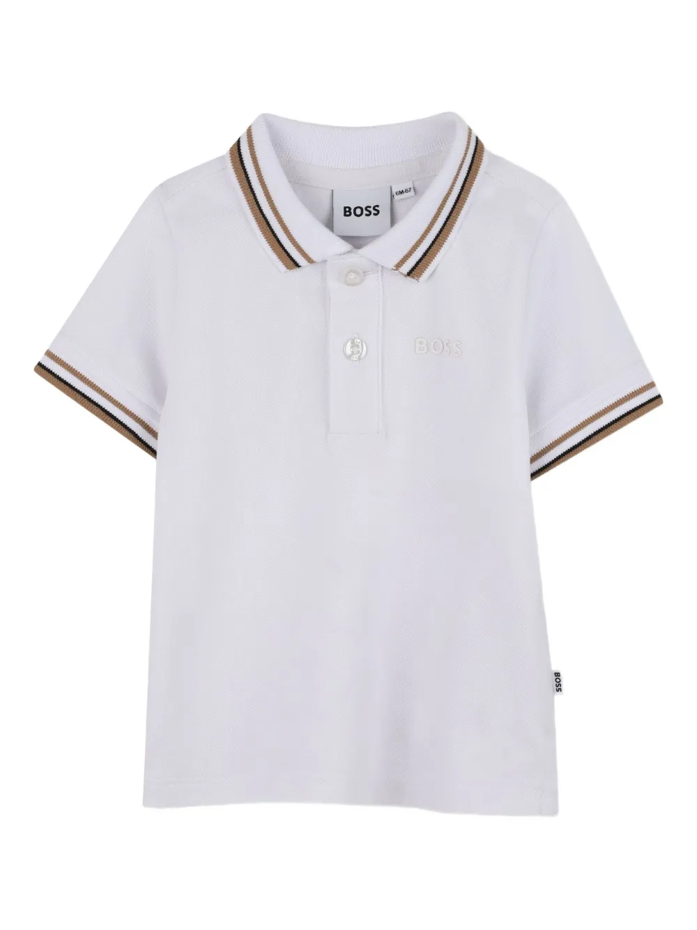 

Рубашка поло с короткими рукавами BOSS Kidswear, белый