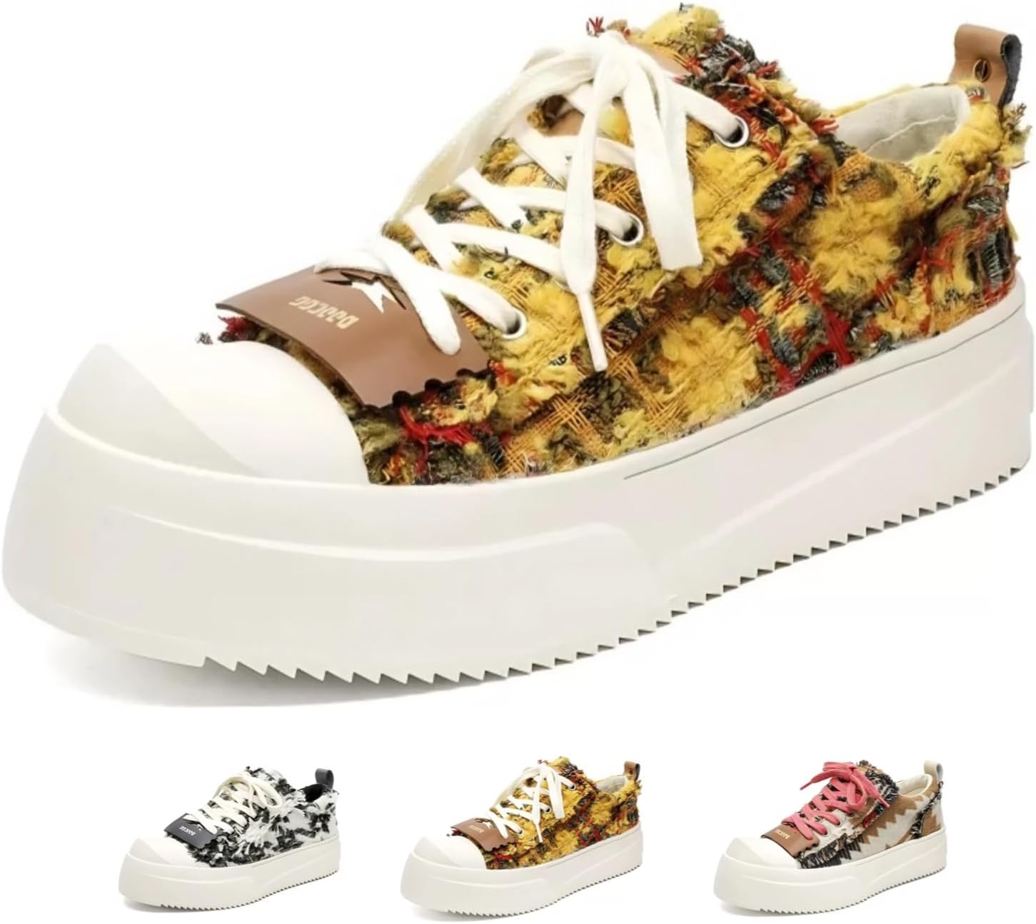 

Массивные кроссовки для женщин и мужчин в стиле Y2K, обувь на платформе, винтажная эстетика, прогулочные кроссовки, модные кроссовки Acaritouch, желтый