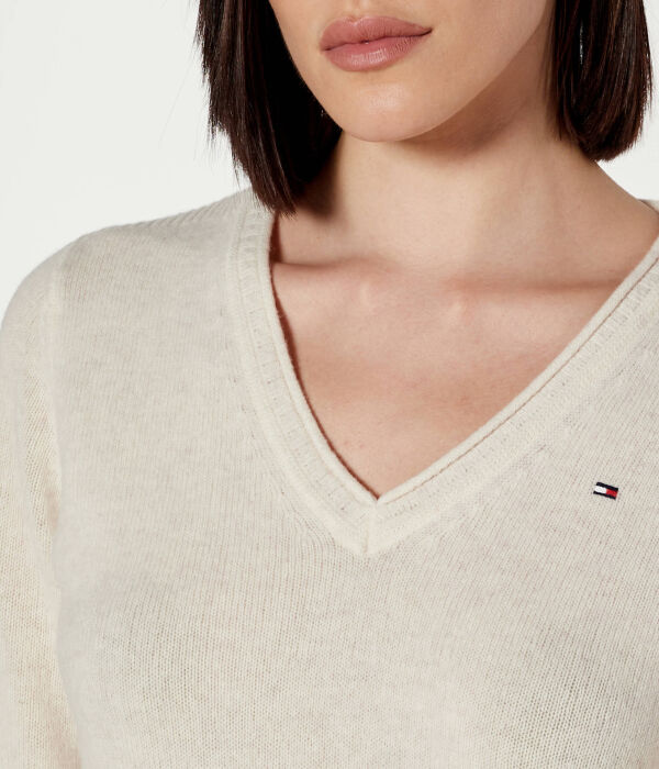 Шерстяной свитер Regular fit Tommy Hilfiger, желтый — фото 4