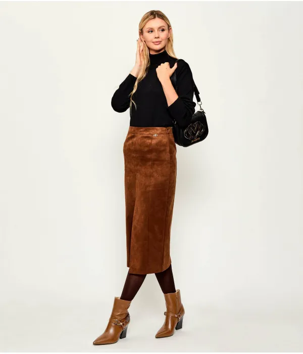 Фиолетовые техасские кожаные ботинки 02 Pinko, коричневый — фото 2