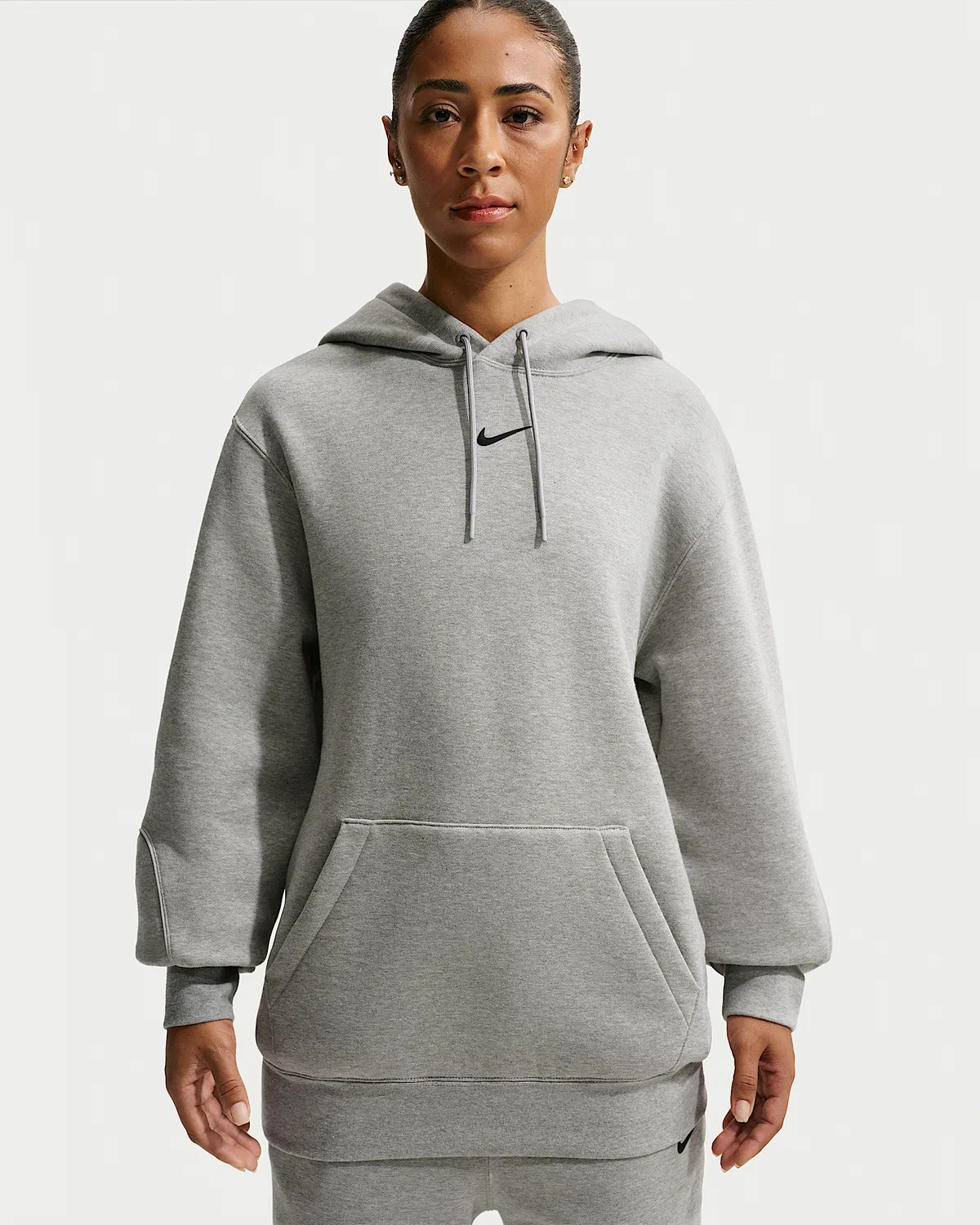 Флисовая худи CS Hoodie 2 NOCTA, Dark Grey Heather/Matte Silver/Black — фото 2
