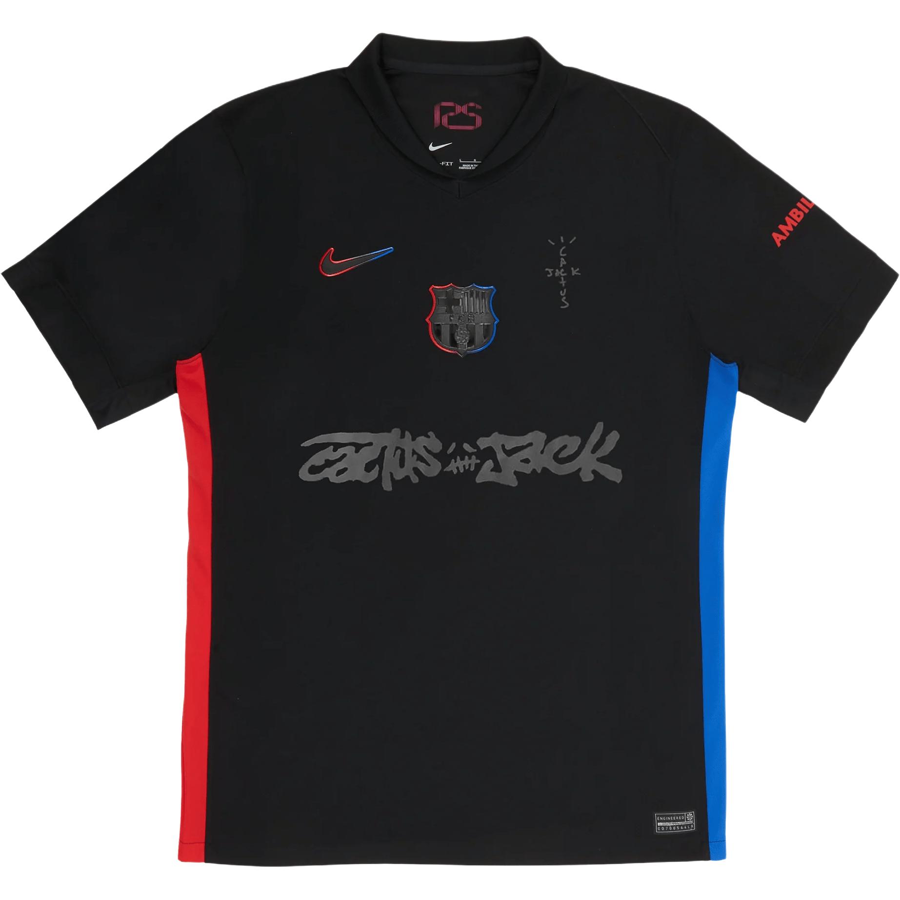 

Футболка X Fc Barcelona 2024/25 Match Away Cactus Jack Travis Scott, черный