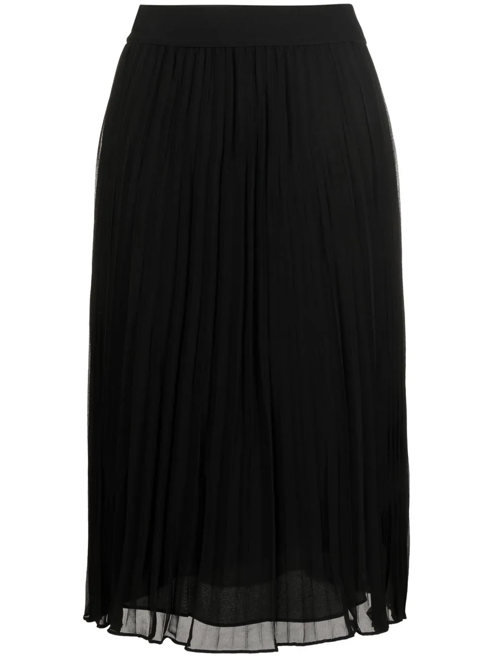 

Шифоновая юбка миди DKNY, черный