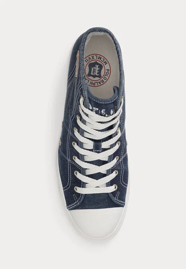 Кроссовки высокие Ayers canvas high top sneaker high top trainers Polo Ralph Lauren, темно-синий — фото 4