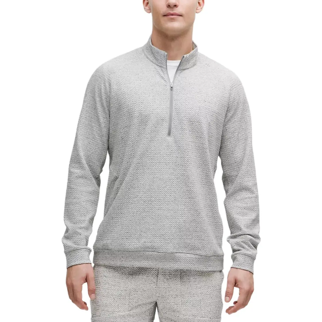 

Свитшот мужской Lululemon, светло-серый/черный