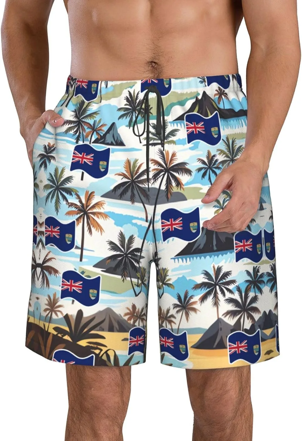Мужские плавки-шорты Pitcairn Islands Board Shorts Swim Trunks Generic, Saint Helena Island