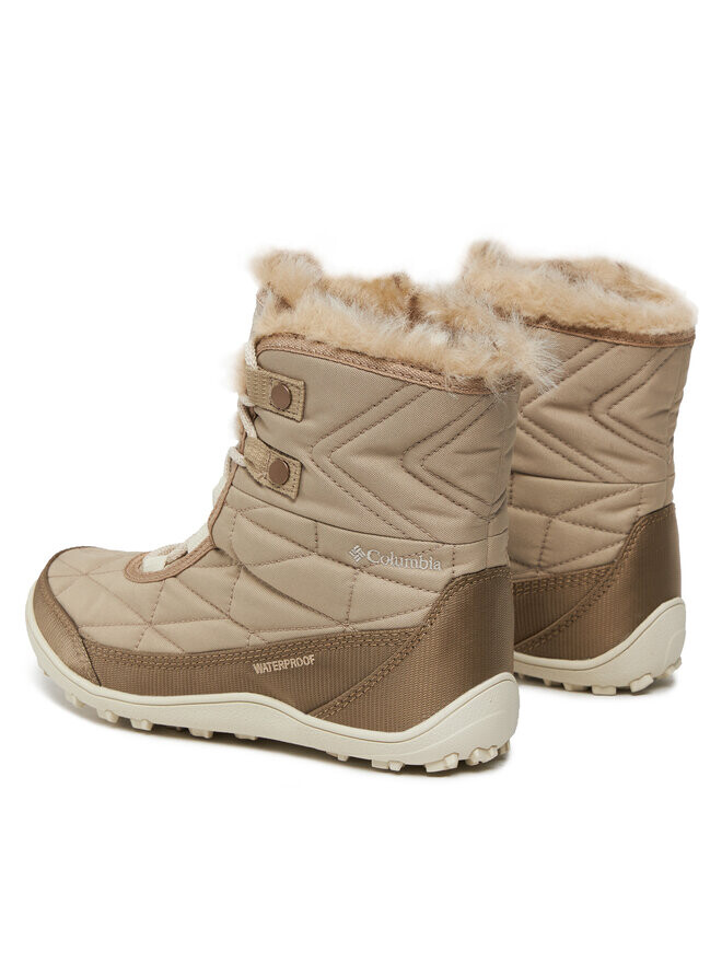 Женские зимние ботинки Columbia Minx Shorty Iii стеганые с искусственным мехом, бежевый — фото 3