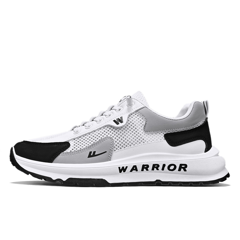 

Повседневные кроссовки мужские низкие серые WARRIOR, белый/черный