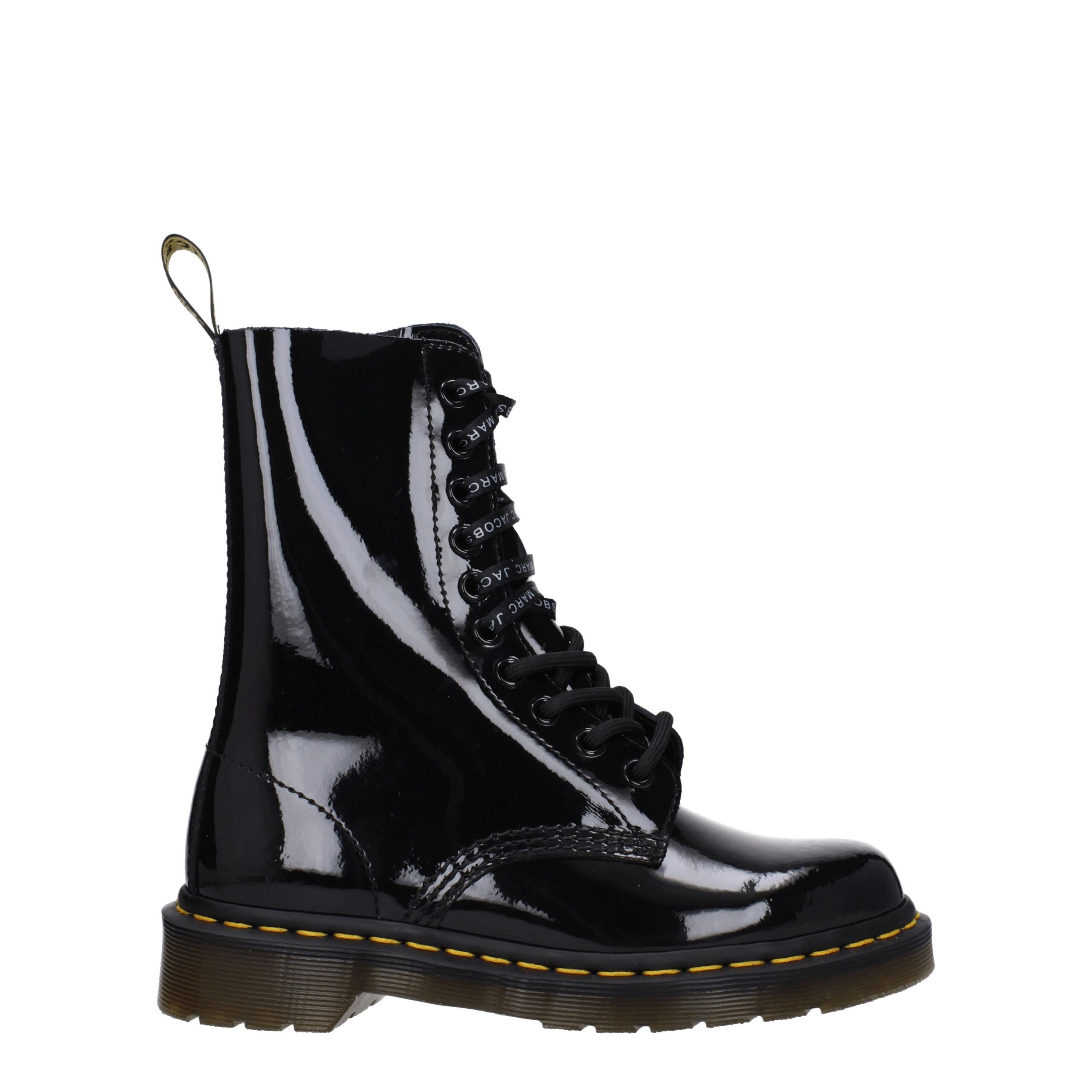 Черные кожаные ботильоны Dr. Martens, черный