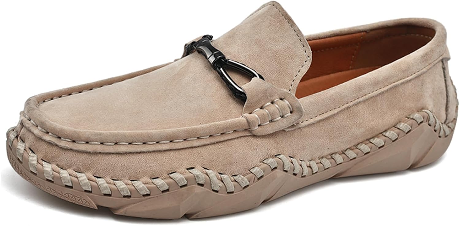 

Мужские лоферы Abborora надевают кожаные повседневные туфли ручной работы Пенни лофер, Sand