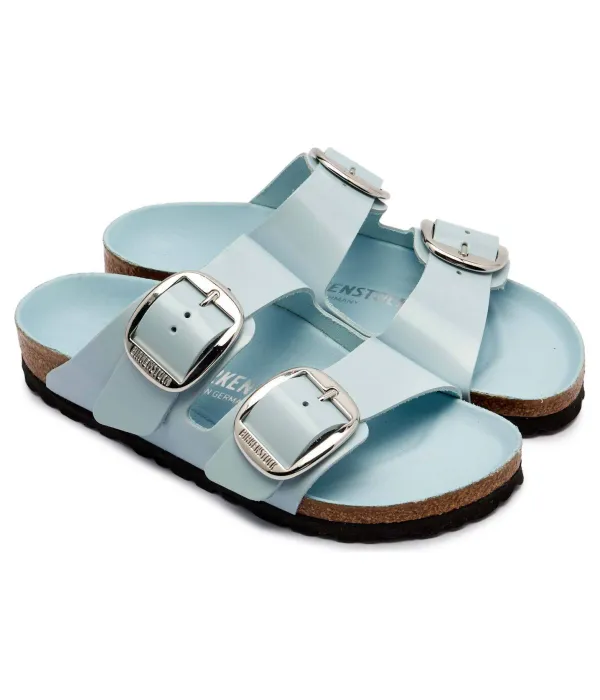 Тапочки из кожи Аризона bb lena Narrow fit Birkenstock, синий — фото 2