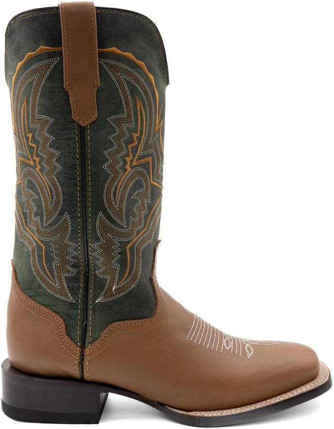 

Мужские повседневные ботинки Ferrini Mens Clint с вышивкой, квадратный носок, без застежек, средний голень - коричневые Ferrini Italia