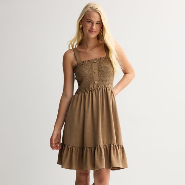 

Детское платье с рюшами и бретелями Liberty Love, цвет cocoa mocha