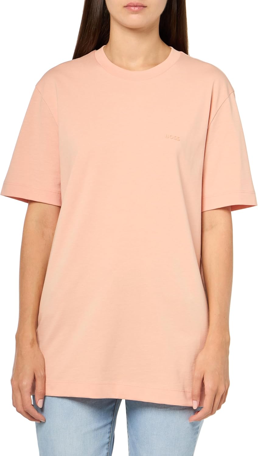 

Футболка BOSS Women's Small Logo Cotton Crewneck, Dusty Pink, Розовый, Футболка BOSS Women's Small Logo Cotton Crewneck, Dusty Pink