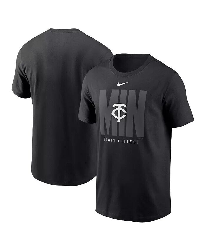 

Мужская черная футболка Minnesota Twins Fashion Local Nike, черный