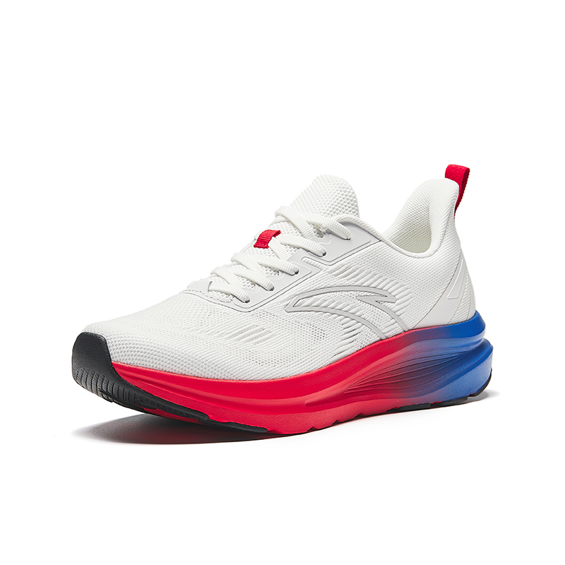 Anta Running Collection Амортизирующие нескользящие низкие повседневные беговые кроссовки мужские белый, папирусный белый/песчано-серый — фото 2