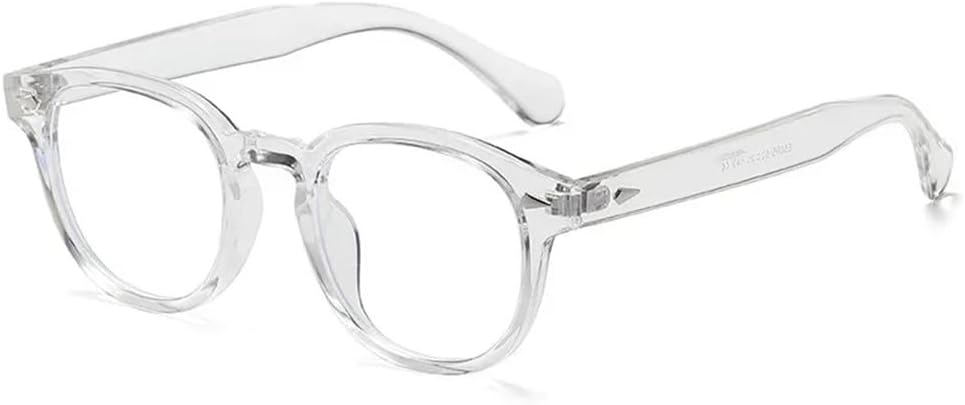 

Круглые солнцезащитные очки для женщин с декоративными заклепками, защита от УФ-излучения UV400, для мужчин в стиле панк, для занятий спортом на открытом воздухе и верховой езды UYPTK, Transparent Frame