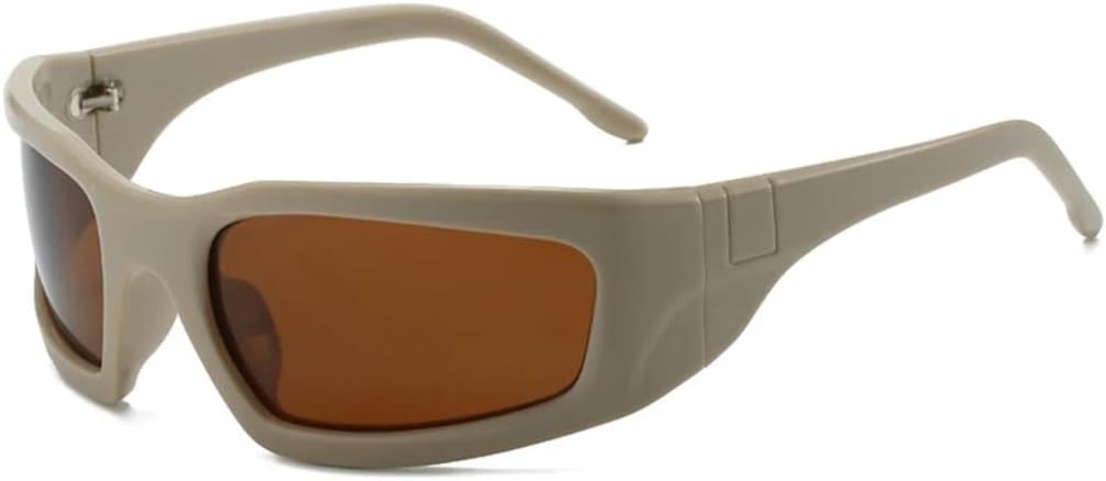 

Солнцезащитные очки «кошачий глаз» для женщин в стиле панк, спортивные, ретро, ​​для мужчин, для активного отдыха и вождения, защита от УФ-излучения UV400 UUPTTPL, Beige Coffee Tea