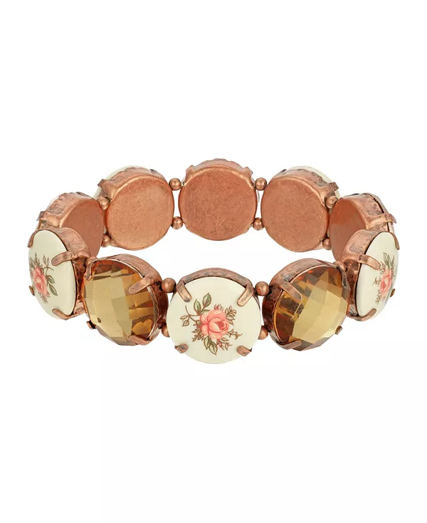 

Эластичный браслет с топазом 2028, multi