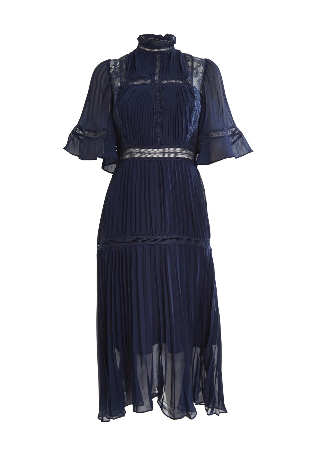 

Летнее платье Ellie Pleated Midi True Decadence, темно-синее