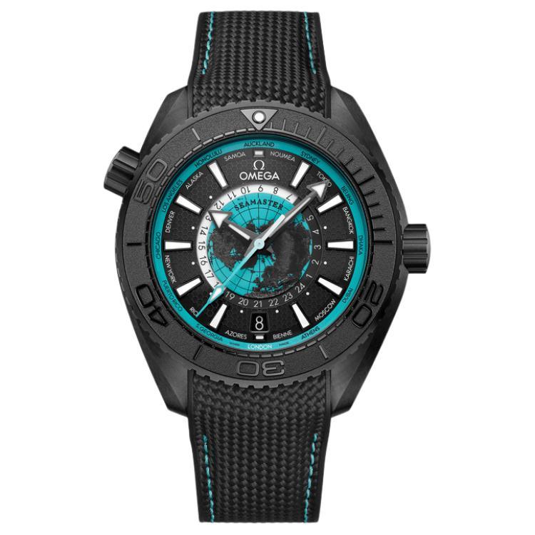 

OMEGA Мужские часы с автоматическим механическим механизмом, черный циферблат 45,5 мм, керамический корпус, ремешок из резины