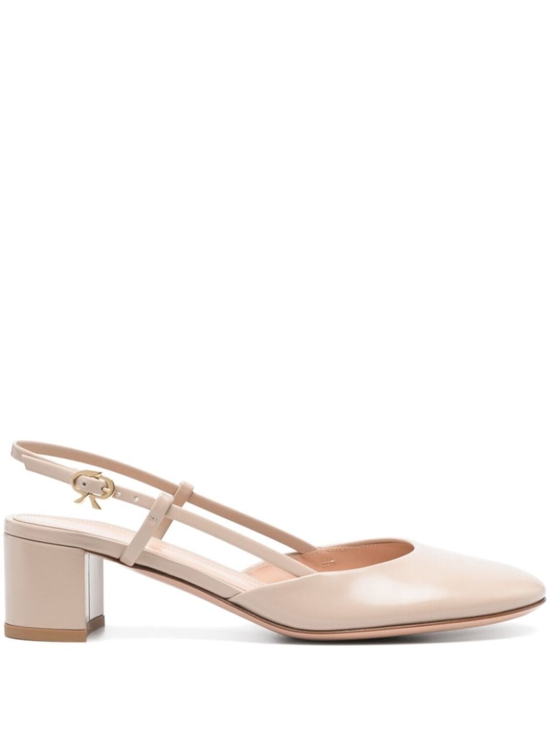 

Gianvito Rossi туфли-лодочки из кожи с открытой пяткой, нейтральный цвет