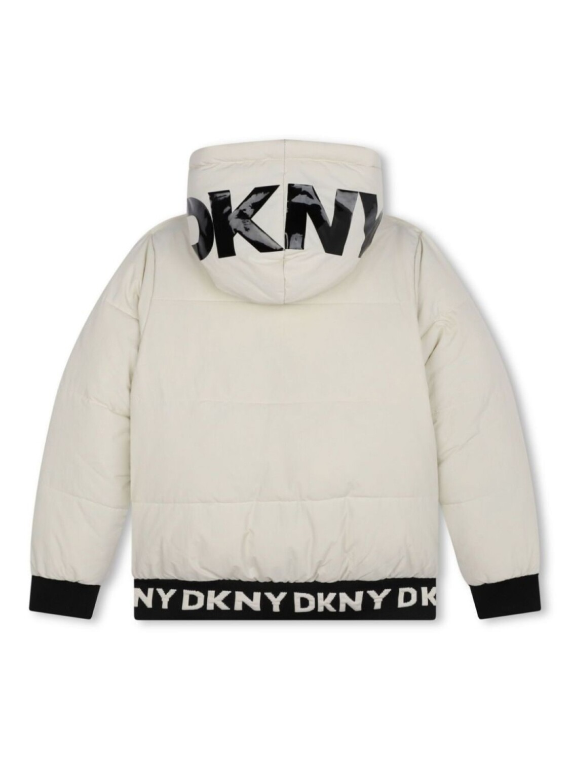 

Dkny Kids двусторонняя куртка-пуховик с логотипом, синий
