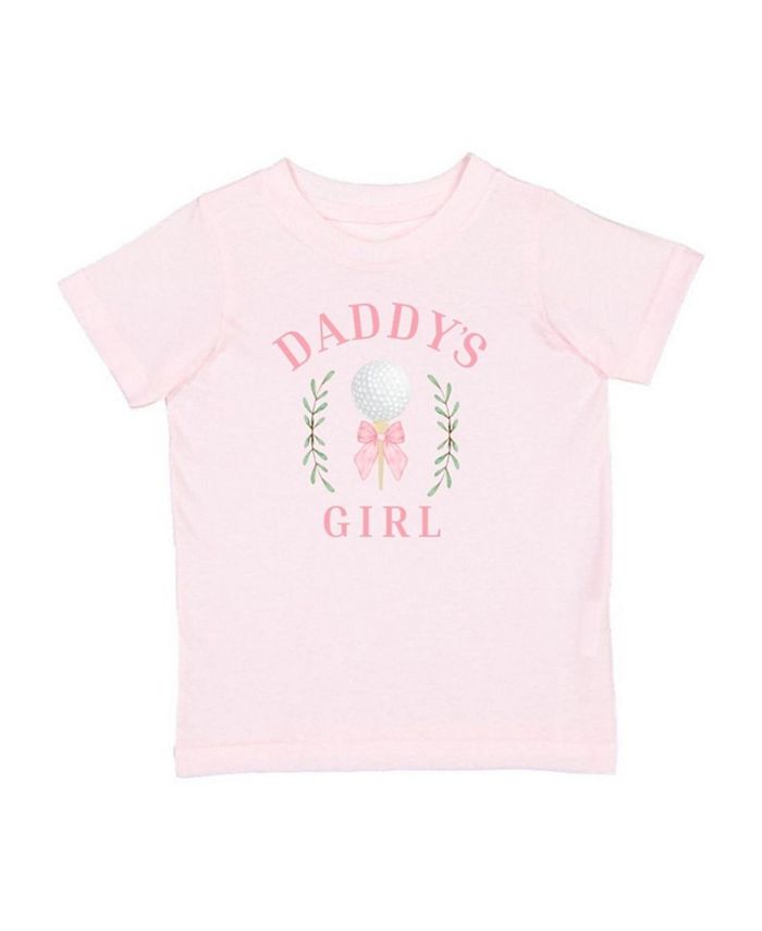 

Футболка с коротким рукавом "Daddy's Golf" для девочек - малышки, подростки Sweet Wink, розовый