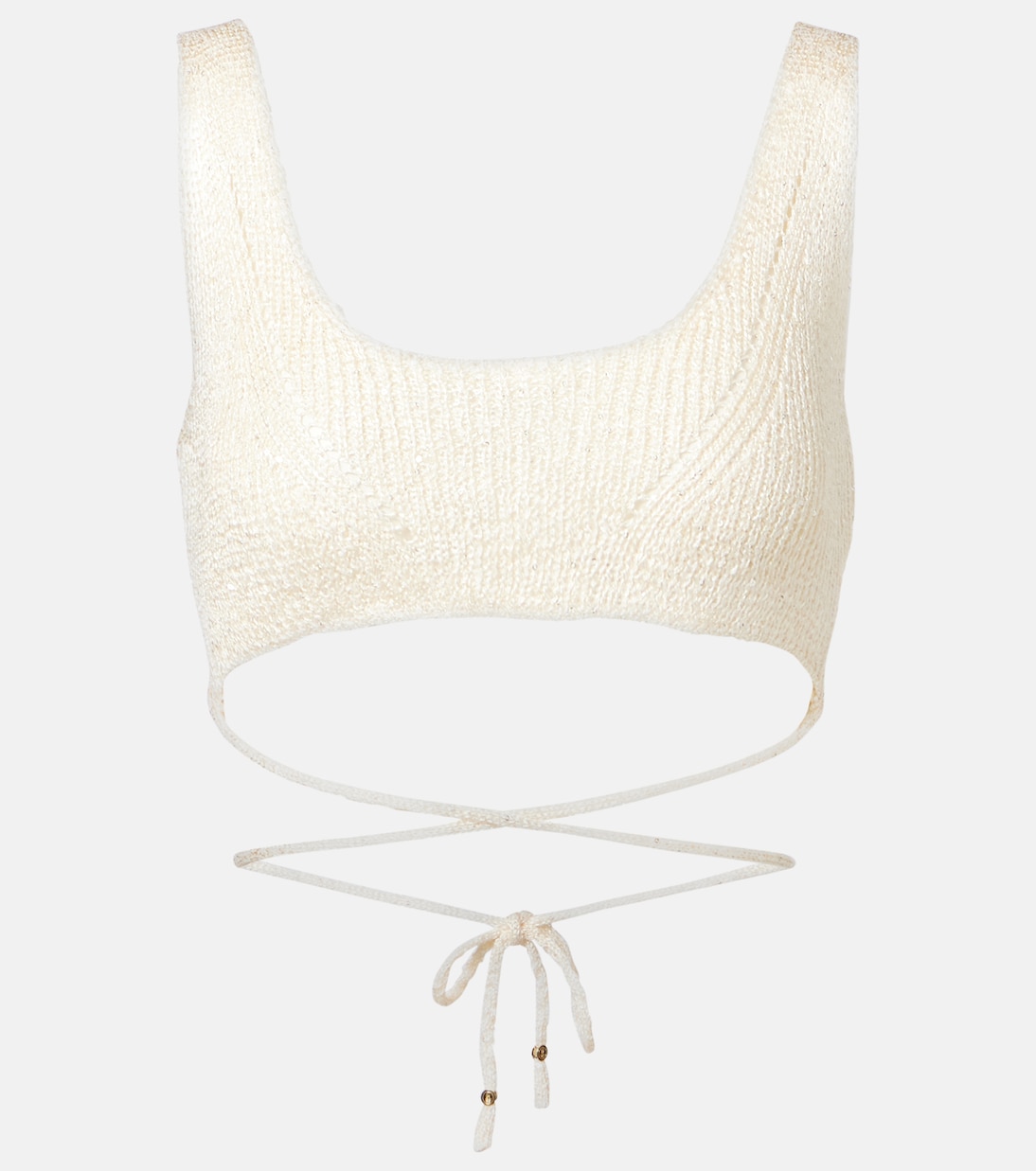 

Топ бикини вязаный с пайетками Alma Bananhot, Butter Cream Sequin Knit