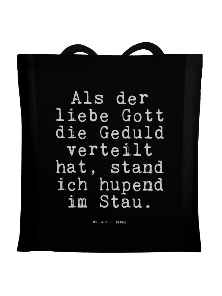 

Mr. & Mrs. Panda Сумка-шоппер «Как Бог...» с надписью черным цветом
