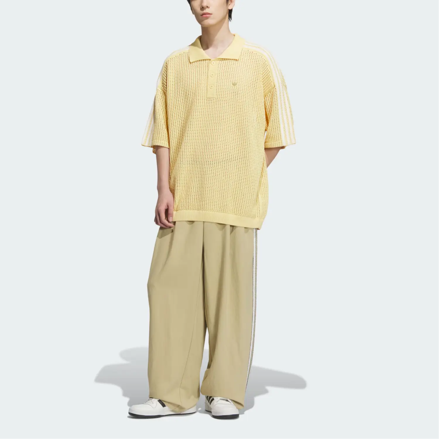 Поло SS25 мужская Adidas Originals, светло-оранжевый — фото 3