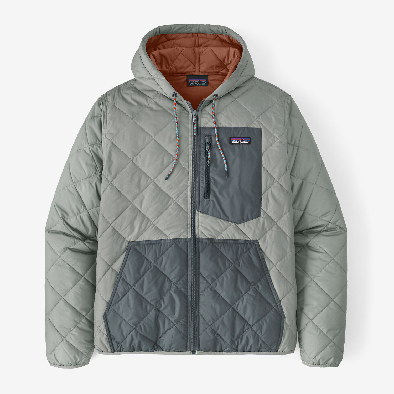 

Мужская стеганая толстовка-бомбер с бриллиантами Patagonia, зеленый