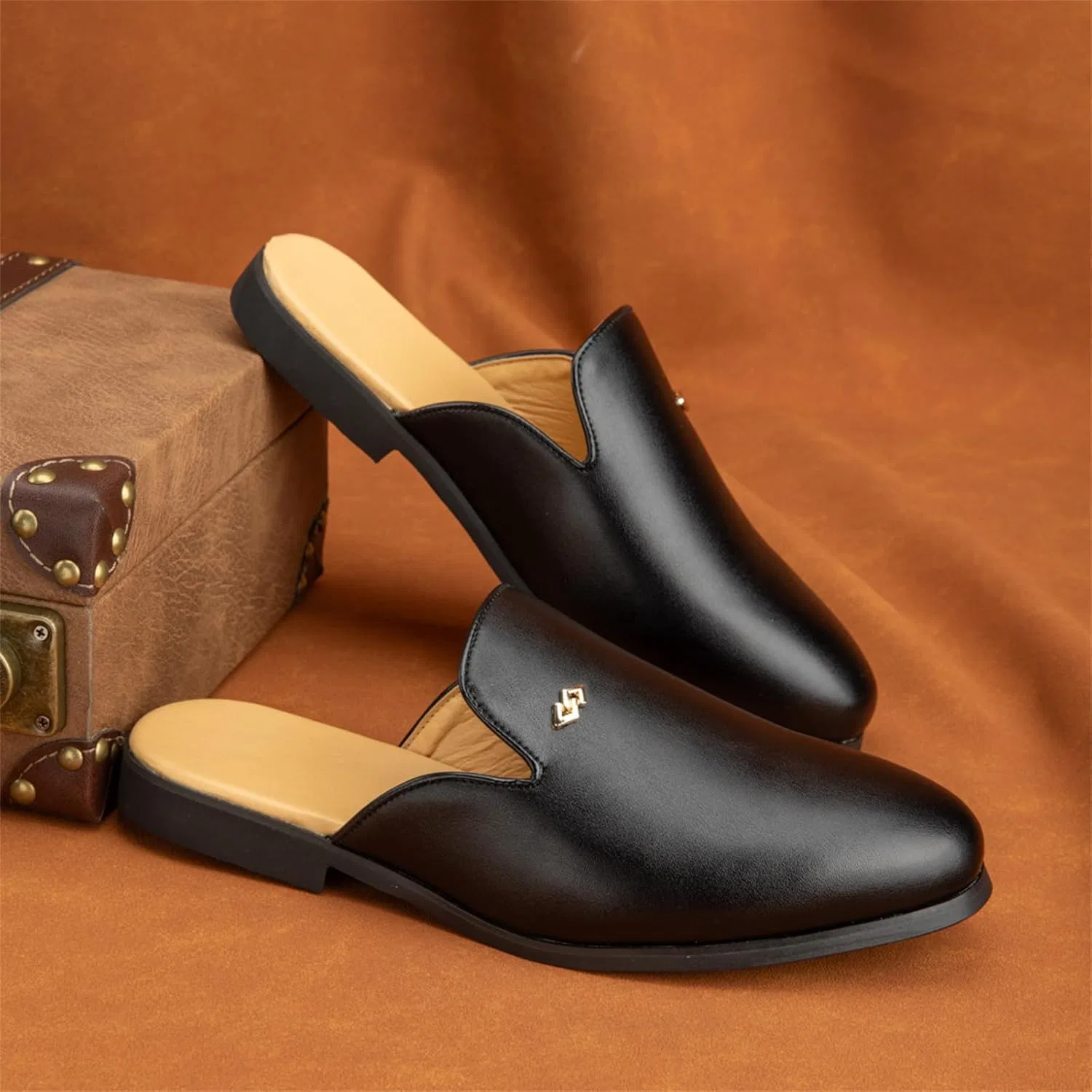 Мужские мокасины из натуральной кожи, Loafers & Slip-Ons, Black TIXEWSJH — фото 2