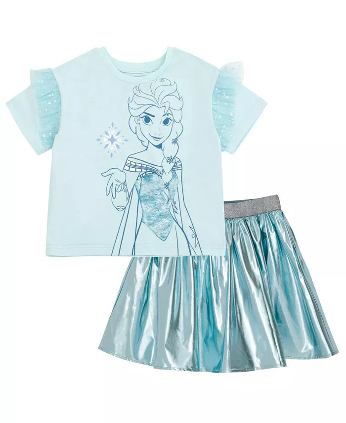 

Детский комплект из футболки и юбки Disney Queen Elsa Frozen, синий