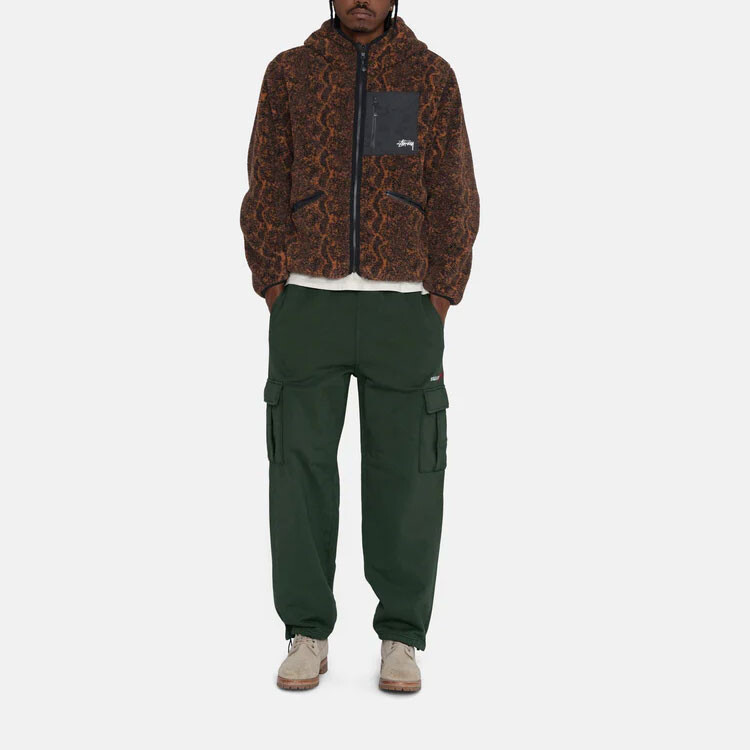 Мужская бархатная куртка Stussy, цвет Brown — фото 3