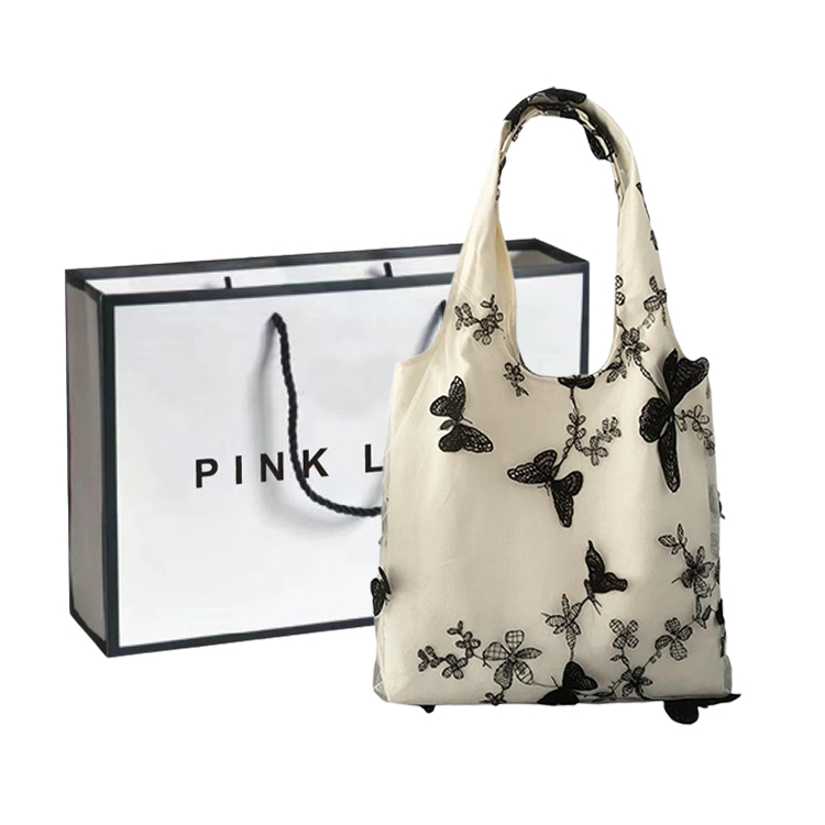 

PINK·LAND Сумка через плечо, Butterfly Embroidery Canvas Bag